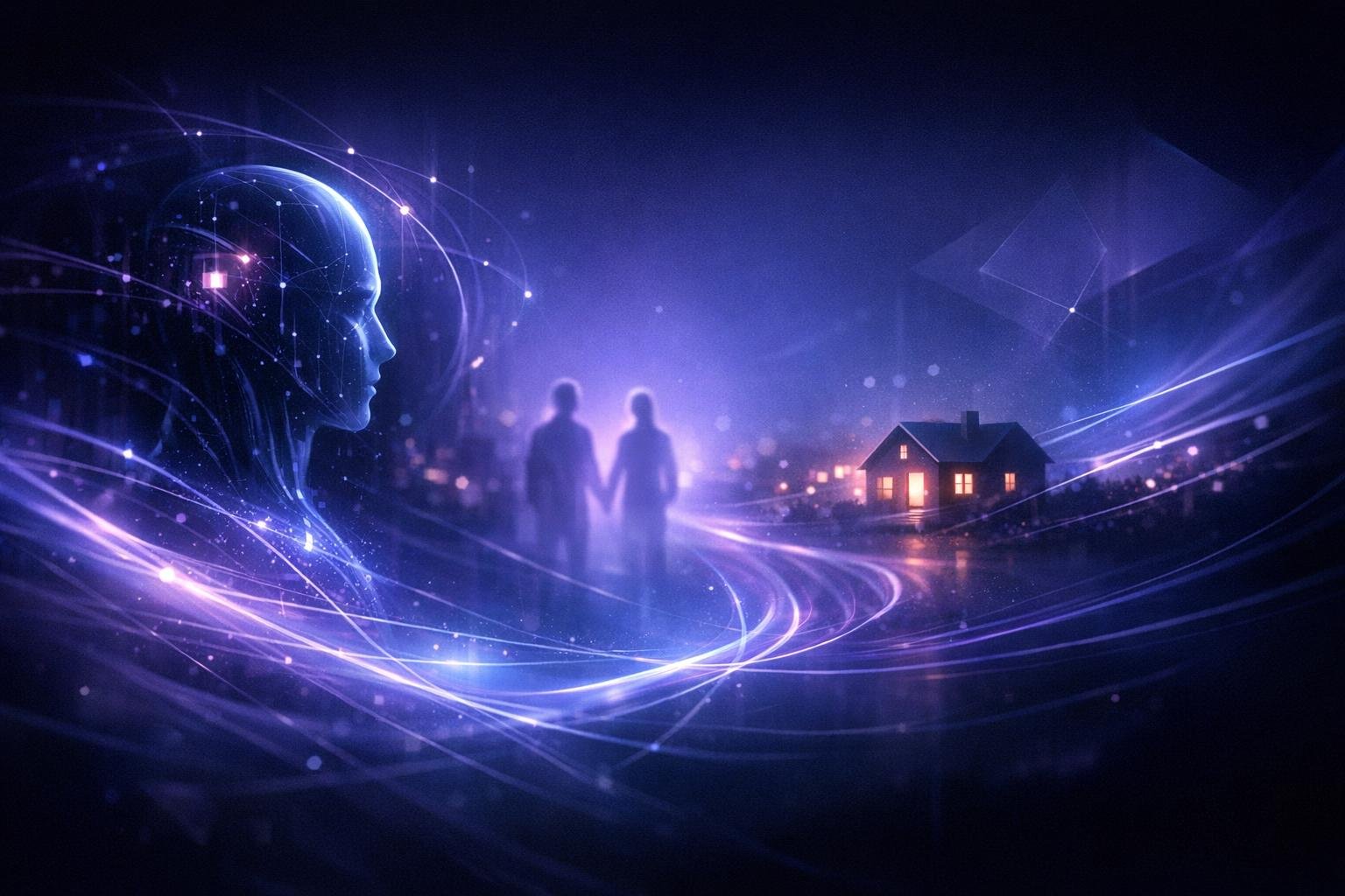 Abstract editorial illustration for Who Owns Your Client by 2030?.