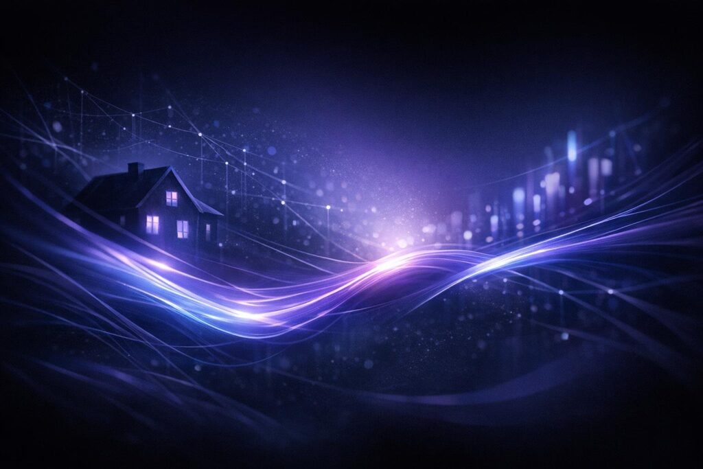Abstract editorial illustration for Remortgage Wave Meets Softer Mortgage Pricing.